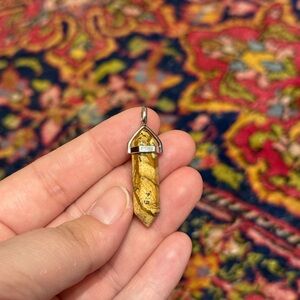 Picture Jasper Point Pendant Necklace